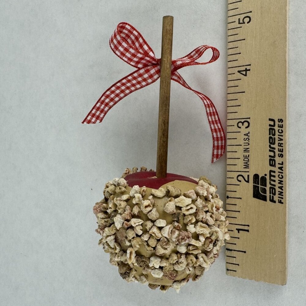 5 pc Autumn Decorative Set Wooden Sign Faux Caramel Apples and Fall Rolling Pin - Picture 8 of 11